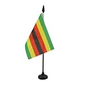 AZ FLAG Zimbabwe Table Flag 4x6 in 100D Polyester Plastic Base