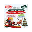 Azafran Jumbo Crayons (4 Jumbo Crayon-Christmas Edition),Ink Color-Multicolor