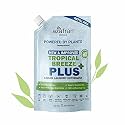Azafran Plant Based 8in1 Tropical Breeze Liquid Laundry Detergent, Whitens & Brightens, Removes Tough Stains, Ideal for Top or Front Load, All Clothes, Delicates & Baby Clothes (2 Liter Refill)
