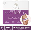 AZAH Period Panty Pad |L-XL (33-35 inch)| 5X Super Absorbent Panties | Sanitary Pad (Pack of 12)