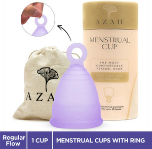 azah medium reusable menstrual cup medium regular flow reusable with ring menstrual cup pack of 1