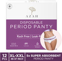 AZAH Period Panty Pad |XL-XXL (36-37 inch)| 5X Super Absorbent Panties | Sanitary Pad (Pack of 12)
