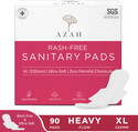 AZAH Rash-Free Napkins XL for Heavy Flow | Leak Proof & Cottony Soft|Disposal Bags Sanitary Pad (Pack of 90)