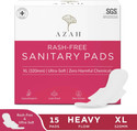 AZAH Rash-Free Napkins XL for Heavy Flow | Leak Proof & Cottony Soft| Sanitary Pad (Pack of 15)