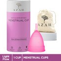 AZAH Small Reusable Menstrual Cup Small Light Flow Reusable with Ring Menstrual Cup (Pack of 1)
