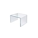 Azar Displays 515330 2" Square Acrylic Riser, clear (4 Pack)