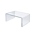 Azar Displays 515334 4" W x 6" D x 3" H Acrylic Riser, clear (4 Pack)