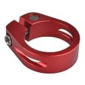 Azarxis Bike Seat Post Clamp Aluminum Alloy Quick Release Bicycle Seatpost Tube Clip 28.6mm 31.8mm 34.9mm for Mountain Bike Road Bike Fixie Gear Track Bike Folding Bike DH MTB BMX (Red - 34.9mm)