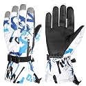 Azarxis Kids Snow Ski Gloves, Waterproof Winter Mittens for Boys Girls