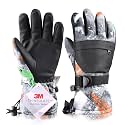 Azarxis Kids Ski Gloves Winter Warm Snow Glove for Boys Girls Cycling Snowboarding Skating