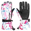 Azarxis Kids Snow Ski Gloves, Waterproof Winter Mittens for Boys Girls
