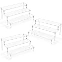 AZEAM Acrylic Display Riser, Clear Perfume Organizer, 3 Tier Cupcake Stand
