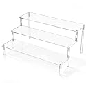 AZEAM Acrylic Display Riser, Clear Perfume Organizer, 3 Tier Cupcake Stand