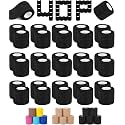 AZEN 40 Pack Self Adhesive Bandage Wrap Black, 2" X 5 Yards Black Athletic Tape, Vet Wrap, Tattoo Grip Tape Wrap，Ankle Tape, Cohesive Bandage Wrap