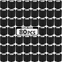 AZEN 80 Pack Self Adhesive Bandage Wrap Black, 2" X 5 Yards Black Athletic Tape, Vet Wrap, Tattoo Grip Tape Wrap，Ankle Tape, Cohesive Bandage Wrap