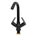Azera Dual Flow Chrome Wall Mount Brass Kitchen Sink Tap with Flexible Neck | Dual Sprayer Function 2 Way Shower Foam and Flow for Home Restaurants Gary