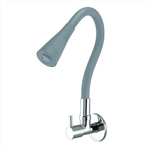 azera dual flow chrome wall mount brass kitchen sink tap with flexible neck  dual sprayer function 2 way shower foam and flow for home restaurants gary