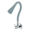 Azera Dual Flow Chrome Wall Mount Brass Kitchen Sink Tap with Flexible Neck | Dual Sprayer Function 2 Way Shower Foam and Flow for Home Restaurants Gary