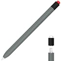 AZF Pencil Case Compatible with Apple Pencil 1st Generation Case, New Two Color Pen Cap Match, Silicone Protective, Comfortable Silicone Feel. (Gray)