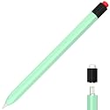 AZF Pencil Case Compatible with Apple Pencil, Two Color Pen Cap Match, Silicone Protective Case, Comfortable Silicone Feel (Mint)