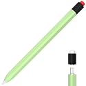 AZF Pencil Case Compatible with Apple Pencil 1st Generation Case, New Two Color Pen Cap Match, Silicone Protective, Comfortable Silicone Feel. (Matcha)