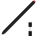 AZF Pencil Case Compatible with Apple Pencil 1st Generation Case, New Two Color Pen Cap Match, Silicone Protective, Comfortable Silicone Feel. (Black)