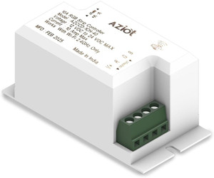 aziot 10a wifi rgb strip light controller 12-24v dc music sync app  voice control light strip