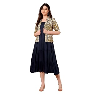 Azira Women Rayon Solid Fit Flared