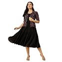 Azira Women Rayon Solid Fit amp Flared