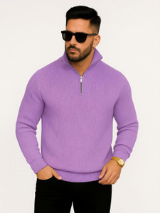 AZIZAN Full Sleeve Solid Men Sweatshirt