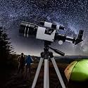 AZOD Telescope, 70mm Aperture 400mm Mount Astronomical Refracting Telescope Adjustable Portable Travel Telescopes with Backpack, Phone Adapter