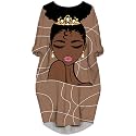 Fashion Women's African American Art Print Dress Casual Loose Dresses