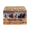 Aztec Horse Print Bread Maker Cover, Toaster Oven Dust Cover Anti Fingerprint Protective Cover for Kitchen, Suitable for Most 4 Slice Toasters