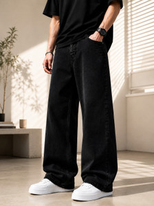 AzureAttire Straight Fit Men Black Jeans