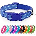azuza Reflective Dog Collar Animal Collar Super Soft Neoprene Padded for Medium Dogs Safe and Comfy