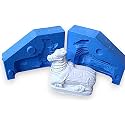 AZX 3D Decorative Nandi Silicone Mould Set, 2-Piece Resin Wax Cement Casting Tool,
