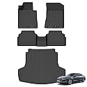 AZYT® Floor Mats & Cargo Liner Set for 2021-2026 Kia K5 (Only FWD Models)& 2020-2026 Hyundai Sonata& Sonata Hybrid All Weather Automotive TPE Floor Liners Set Anti-Slip Waterproof Accessories - Black