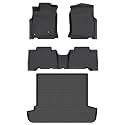 AZYT-Floor Mats &amp; Cargo Liner for Toyota 4Runner 2003-2009 (5 Seats) All Weather Automotive TPE Floor Liners Set Anti-Slip Waterproof 4Runner Accessories (Car Mats+Trunk Mat)