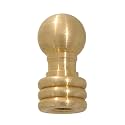 B&P Lamp® 1/4-27F Br. Ball Finial, Burnished & Lacq.