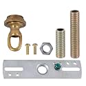 B&amp;P Lamp® Screw Collar Ceiling Light Hardware Kit (Cast Antique Brass)