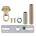 B&amp;P Lamp® Screw Collar Ceiling Light Canopy Plate Kit (Cast Brass)