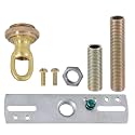 B&amp;P Lamp® Screw Collar Ceiling Light Canopy Plate Kit (Cast Unfinished Brass)