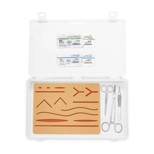 b-arm suture practice kit with pad 4 suture threads 3 surgical instruments dissection kit