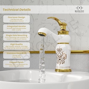 b backline basin mixer tap  faucet hot amp cold bathroom basin tap pillar tap for basin  tap for bathroom amp livingroom gold
