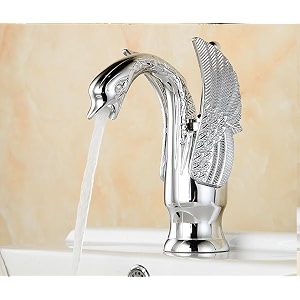 b backline brass swan shape bathroom sink wash basin mixer tap single handle hot amp cold waterfall lavatory sink faucet for living room amp bathroom silver tap short