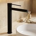 B BACKLINE Brass Basin Mixer Tap | Bathroom Basin Faucet | Pillar Tap For Basins | Hot & Cold Wash Basin Taps | Mixer Tap For Bathroom & Livingroom (Black Matt)