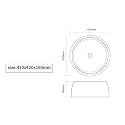 B Backline Ceramic Designer Round Shape Table TopWash basin/Counter Top Basin/Art Basin/Vessel Sink For Bathroom &amp; Living Room 16.5 X 16.5 X 6 Inches (Matt Finish)