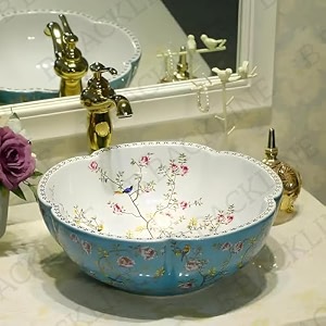 b backline ceramic moroccan table top wash basincountertop basin bathroom sinkart basin for bathroom amp livingroom 16 x 16 x 55 inches