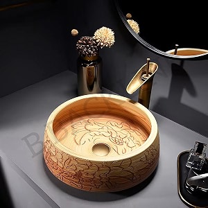 b backline ceramic table top wash basin  counter top wash basin for bathroom amp living room 42 x 42 x 14 cm matt finish