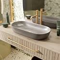 B Backline Ceramic 31.5 Inch Big Basin | Table Top Wash Basin | Counter Top Wash Basin For Bathroom & Living Room 31.5 X 16 X 5 Inches (Grey Matt)